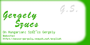 gergely szucs business card