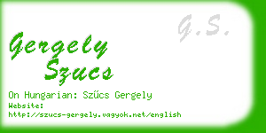 gergely szucs business card